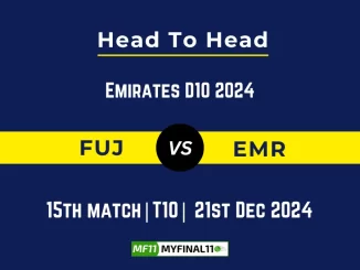 FUJ vs EMR Player Battle, Head to Head Team Stats, Player Record