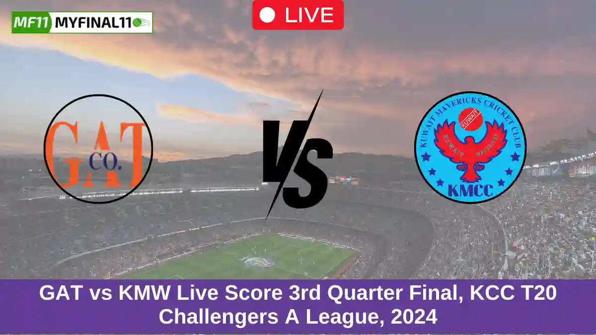 GAT vs KMW Live Score 3rd Quarter Final, KCC T20 Challengers A League, 2024