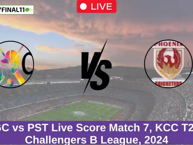 GC vs PST Live Score Match 7, KCC T20 Challengers B League, 2024