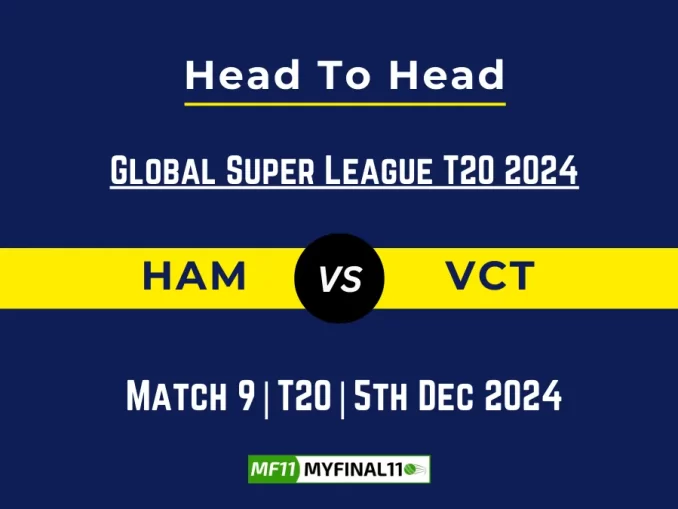 HAM vs VCT Player Battle, Head to Head Team Stats, Team Record