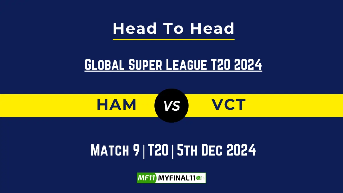 HAM vs VCT Player Battle, Head to Head Team Stats, Team Record