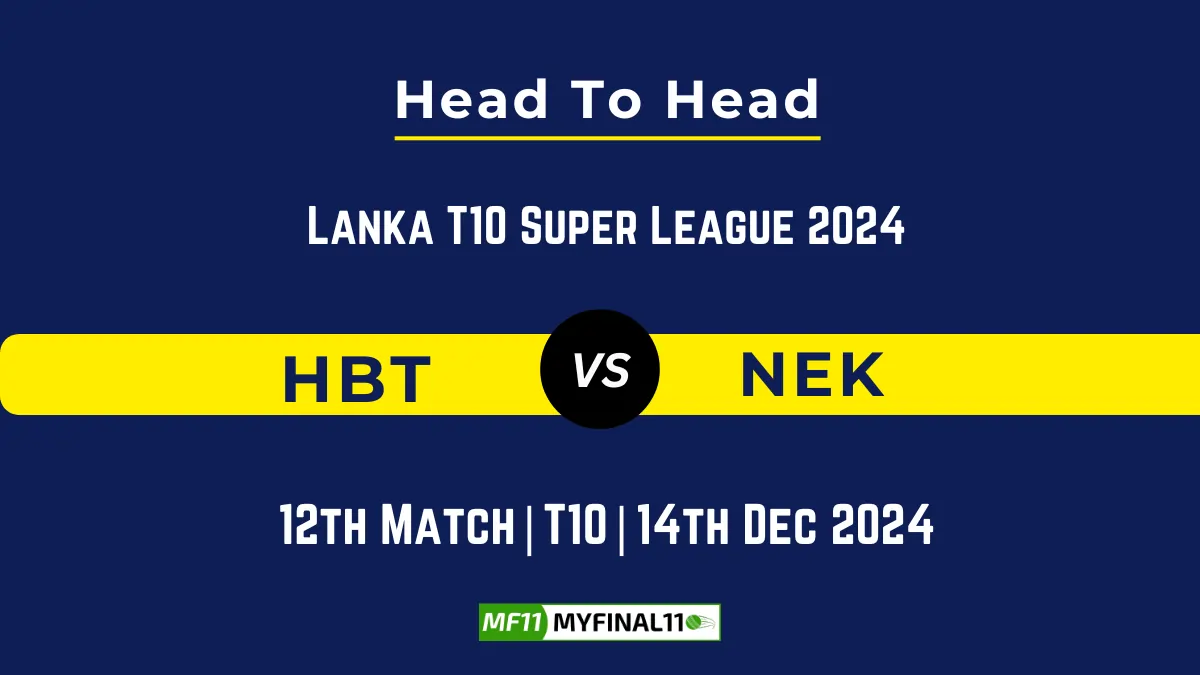 HBṬ vs NEK Player Battle, Head to Head Team Stats, Team Record