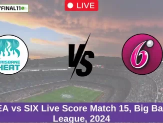 HEA vs SIX Live Score Match 15, Big Bash League, 2024