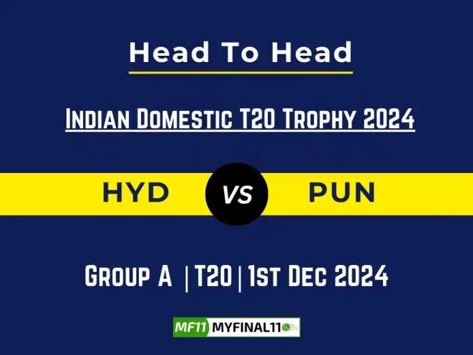 HYD vs PUN Player Battle, Head to Head Team Stats, Team Record