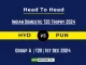 HYD vs PUN Player Battle, Head to Head Team Stats, Team Record