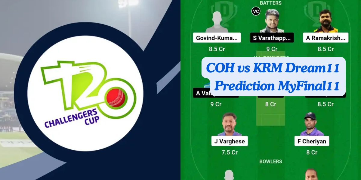 COH vs KRM Dream11 Prediction Today: 1st Quarter Final Pitch Report, Playing11 and Stats | Kuwait T20 Challengers Trophy 2024