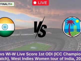 IN-W vs WI-W Live Score 1st ODI (ICC Championship Match), West Indies Women tour of India, 2024