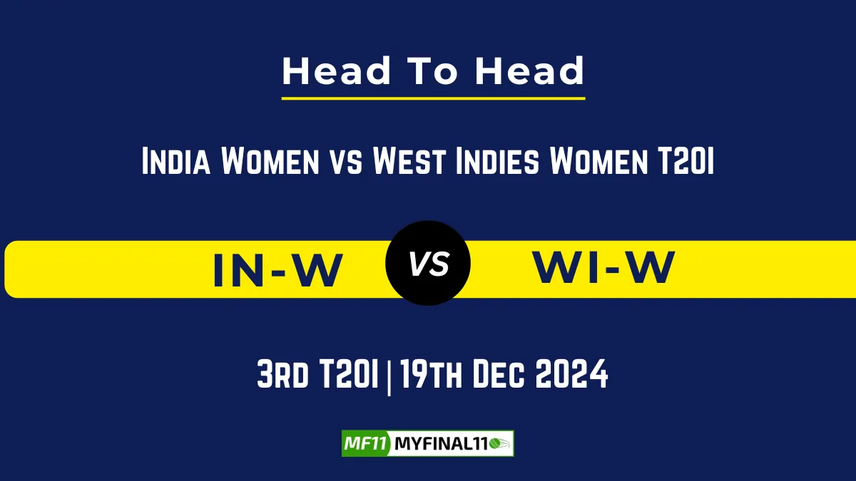 IN-W vs WI-W Player Battle, Head to Head Team Stats, Team Record