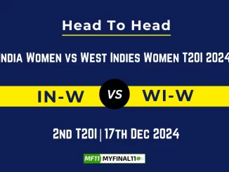 IN-W vs WI-W Player Battle, Head to Head Team Stats, Team Record -2nd T20I India Women vs West Indies Women T20I 2024