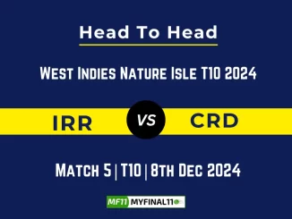 IRR vs CRD Player Battle, Head to Head Team Stats, Team Record - West Indies Nature Isle T10 2024