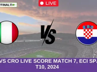 ITA VS CRO Live Score Match 7, ECI Spain T10, 2024