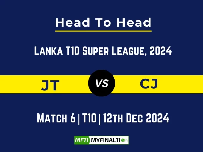 JT vs CJ Player Battle, Head to Head Team Stats, Team Record