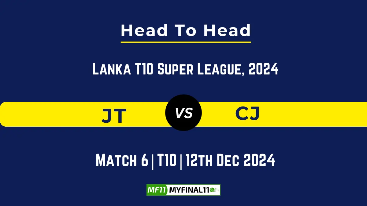 JT vs CJ Player Battle, Head to Head Team Stats, Team Record