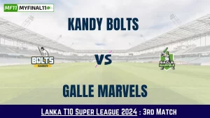 KB vs GM Dream11 Prediction Today: 3rd Match Pitch Report, Playing11 and Stats | Lanka T10 Super League 2024