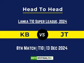 KB vs JT Player Battle, Head to Head Team Stats, Player Record