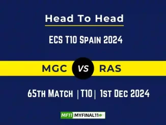 MGC vs RAS Player Battle, Head to Head Team Stats, Team Record - ECS T10 Spain 2024