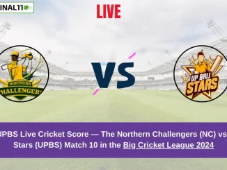 NC vs UPBS Live Score: Scorecard, Ball by Ball Commentary - Match 10, Big Cricket League 2024