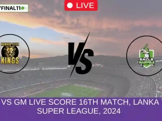 NEK vs GM Live Score 16th Match, Lanka T10 Super League, 2024