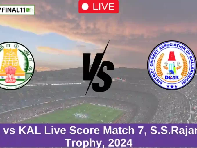 NGM vs KAL Live Score Match 7, S.S.Rajan T20 Trophy, 2024