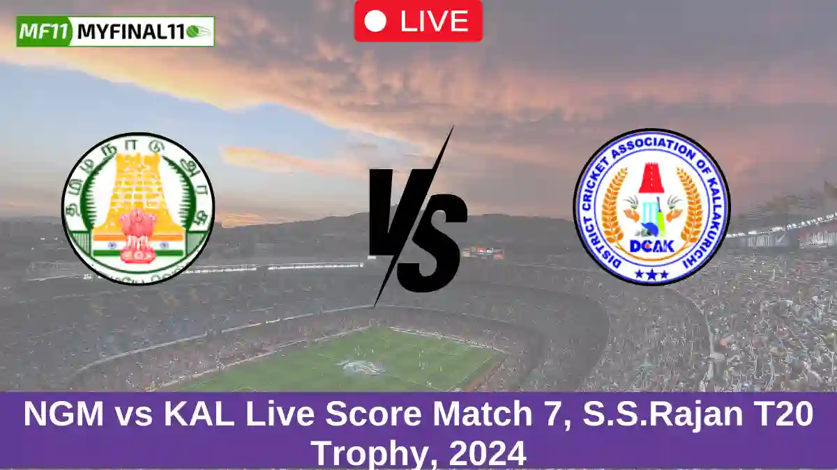 NGM vs KAL Live Score Match 7, S.S.Rajan T20 Trophy, 2024