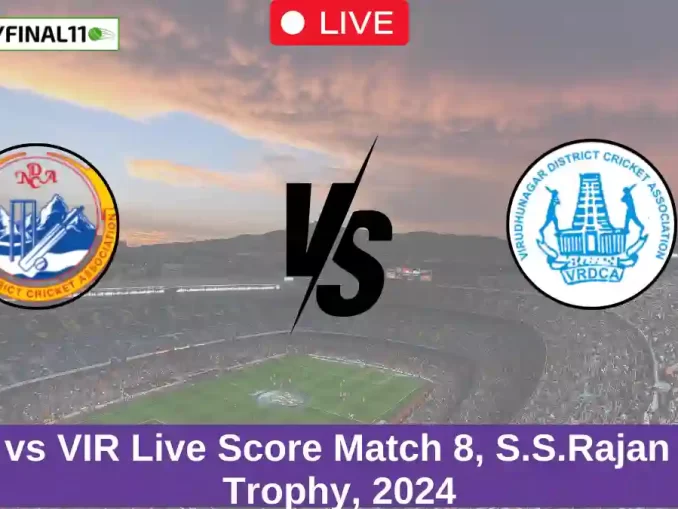 NIL vs VIR Live Score Match 8, S.S.Rajan T20 Trophy, 2024