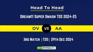 OV vs AA Player Battle, Head to Head Team Stats, Team Record - Dream11 Super Smash T20 2024-25