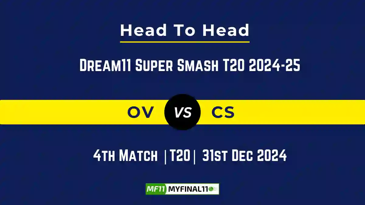 OV vs CS Player Battle, Head to Head Team Stats, Team Record - Dream11 Super Smash T20 2024-25