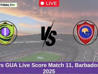 PEL vs GUA Live Score Match 11, Barbados T10, 2025