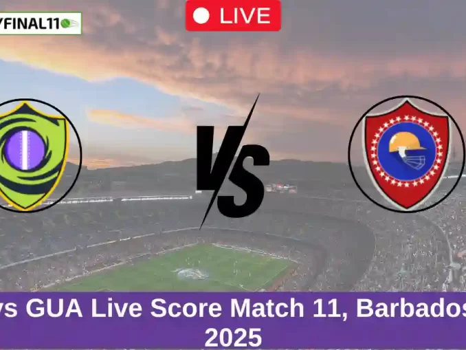 PEL vs GUA Live Score Match 11, Barbados T10, 2025