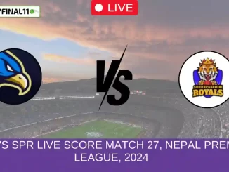 PKA vs SPR Live Score Match 27, Nepal Premier League, 2024