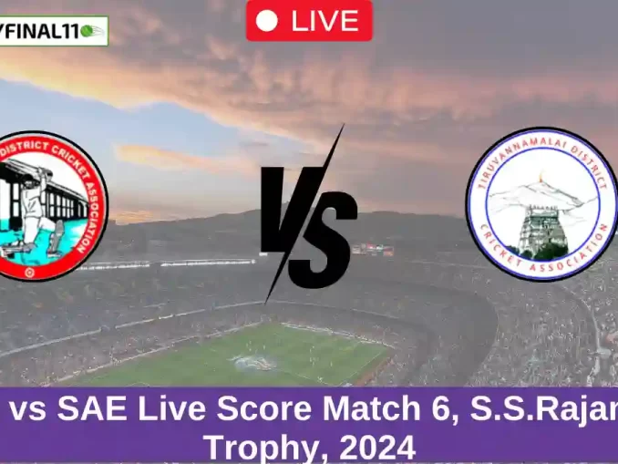 RAM vs SAE Live Score Match 6, S.S.Rajan T20 Trophy, 2024 (1)