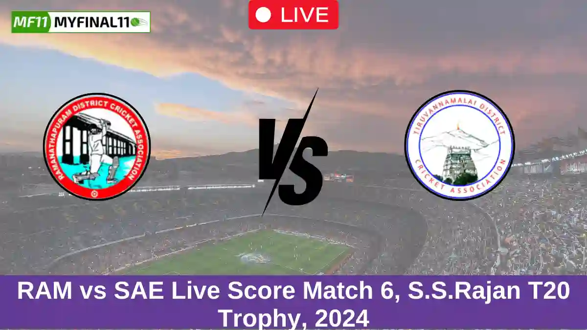 RAM vs SAE Live Score Match 6, S.S.Rajan T20 Trophy, 2024 (1)