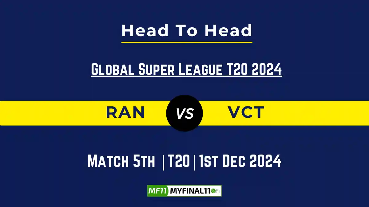 RAN vs VCT Player Battle, Head to Head Team Stats, Team Record