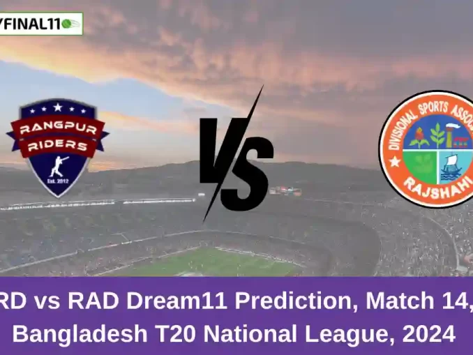 RD vs RAD Dream11 Prediction, Match 14, Bangladesh T20 National League, 2024