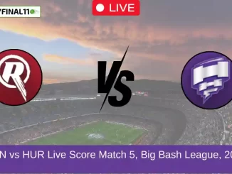 REN vs HUR Live Score Match 5, Big Bash League, 2024