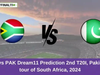 SA vs PAK Dream11 Prediction 2nd T20I, Pakistan tour of South Africa, 2024