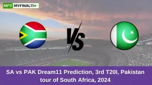 SA vs PAK Dream11 Prediction, 3rd T20I, Pakistan tour of South Africa, 2024