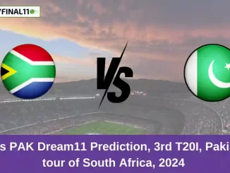 SA vs PAK Dream11 Prediction, 3rd T20I, Pakistan tour of South Africa, 2024