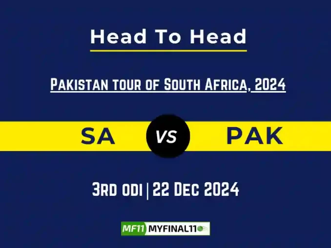 SA vs PAK Player Battle, Head to Head Team Stats, Player Record (1)