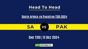 SA vs PAK Player Battle, Head to Head Team Stats, Player Record