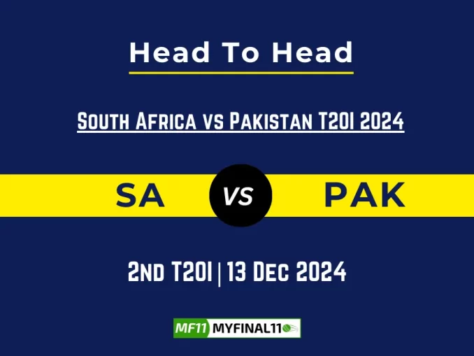 SA vs PAK Player Battle, Head to Head Team Stats, Player Record