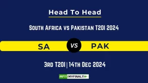 SA vs PAK Player Battle, Head to Head Team Stats, Team Record