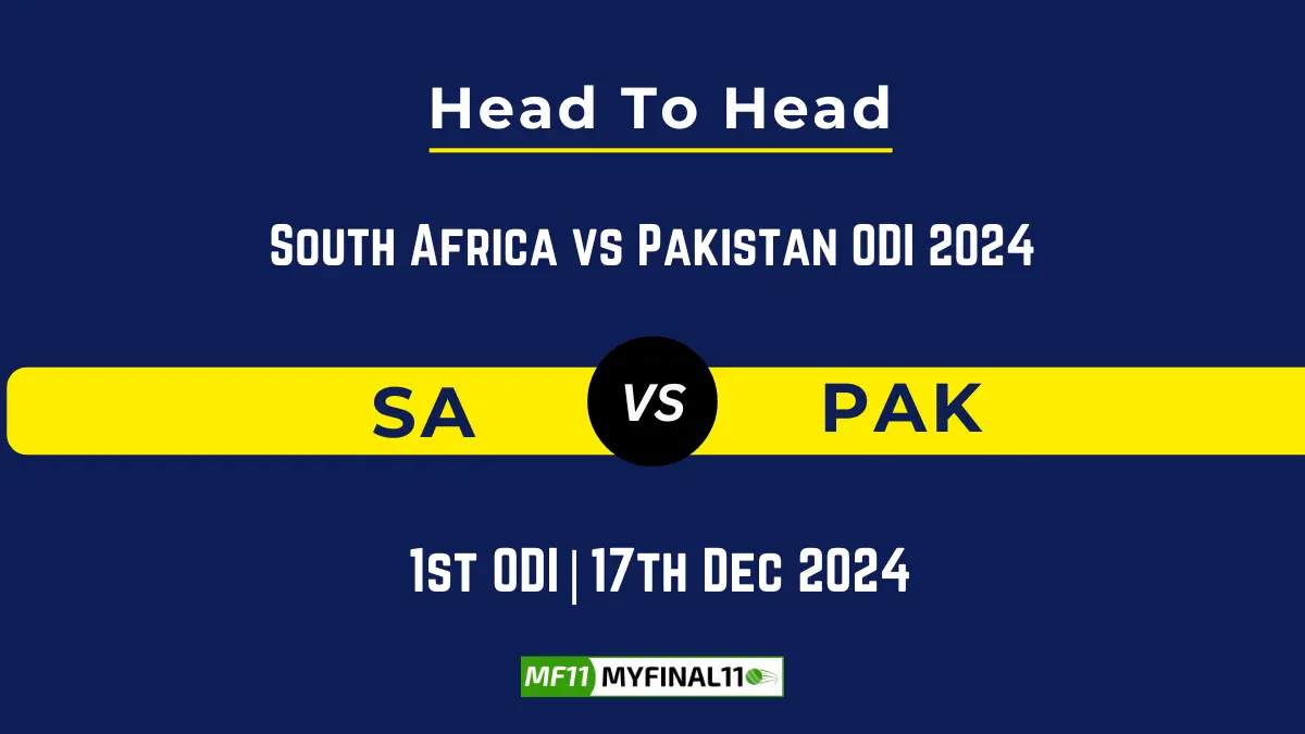 SA vs PAK Player Battle, Head to Head Team Stats, Team Record - South Africa vs Pakistan ODI 2024