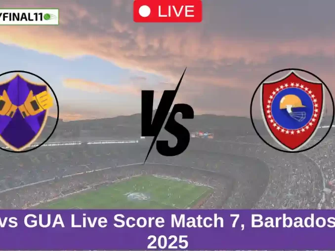 SET vs GUA Live Score Match 7, Barbados T10, 2025