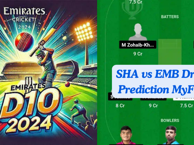 SHA vs EMB Dream11 Prediction Today: 1st Semi Final Pitch Report, Playing11 and Stats | Emirates D10 Tournament 2024