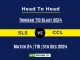 SLS vs CCL Player Battle, Head to Head Team Stats, Team Record