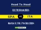 SPA vs ITA Player Battle, Head to Head Team Stats, Team Record