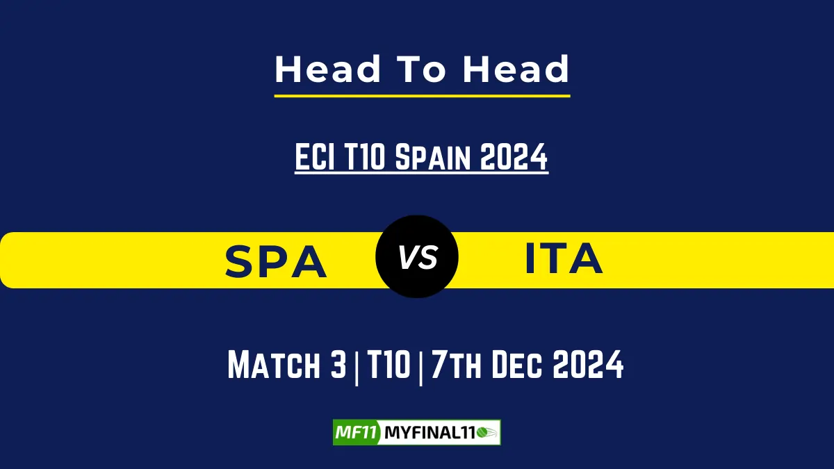 SPA vs ITA Player Battle, Head to Head Team Stats, Team Record