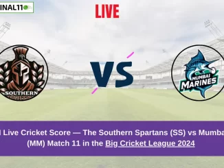 SS vs MM Live Score: Scorecard, Ball by Ball Commentary - Match 11, Big Cricket League 2024