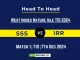 SSS vs IRR Player Battle, Head to Head Team Stats, Team Record